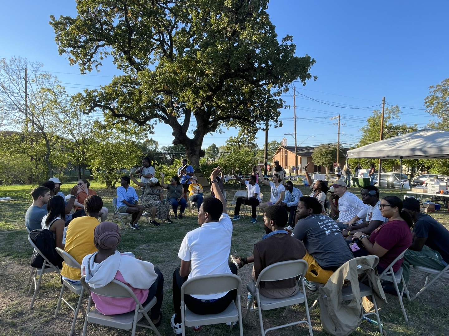Community engagement in the park.