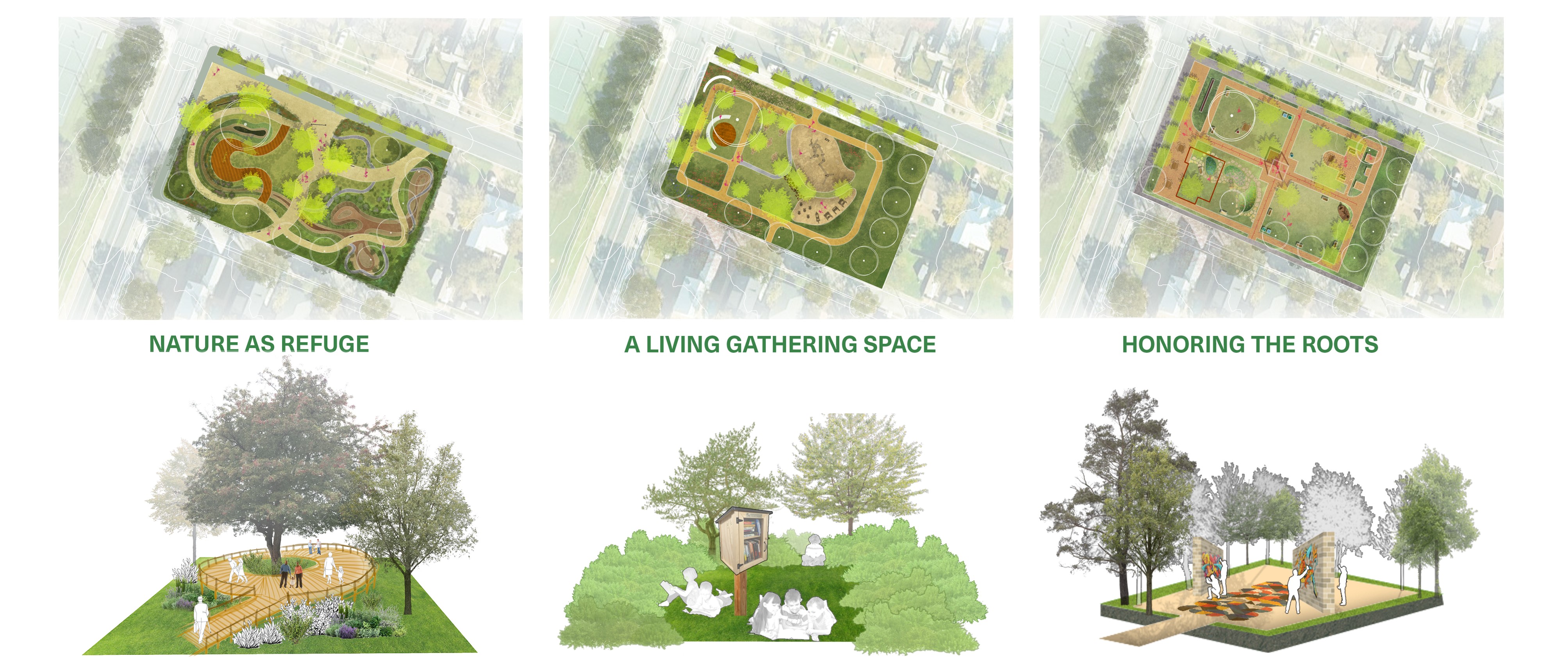Conceptual directions for the park.